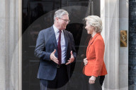President Of The European Commission Ursula Von Der Leyen Visits Downing Street In London