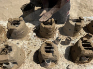 Gazans manufacture clay ovens for cooking