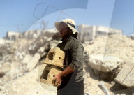 Gazans manufacture clay ovens for cooking
