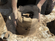 Gazans manufacture clay ovens for cooking