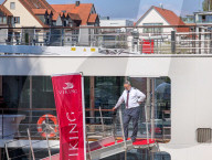 Viking Cruise Ships At Anchor On The Danube In Regensburg