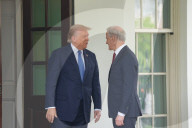 Norwegian Prime Minister Meets Donald Trump At The White House.