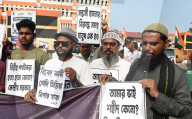 Indian Muslim People Protest For Terror Attack In Kolkata