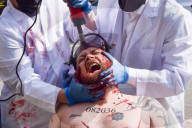 PETA Protest Against Animal Experiments Outside The Parliament