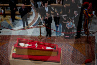 Catholics Pay Their Respects To Pope Francis As He Lies In State