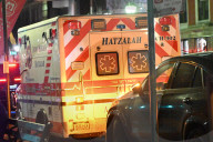 Ambulance And NYPD Response To A Protest With Pro-Israel And Pro-Palestine Participants At Eastern Parkway And Kingston Avenue In Crown Heights Brooklyn New York