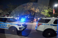 Ambulance And NYPD Response To A Protest With Pro-Israel And Pro-Palestine Participants At Eastern Parkway And Kingston Avenue In Crown Heights Brooklyn New York