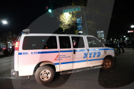 Ambulance And NYPD Response To A Protest With Pro-Israel And Pro-Palestine Participants At Eastern Parkway And Kingston Avenue In Crown Heights Brooklyn New York