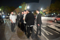 Ambulance And NYPD Response To A Protest With Pro-Israel And Pro-Palestine Participants At Eastern Parkway And Kingston Avenue In Crown Heights Brooklyn New York