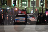 Ambulance And NYPD Response To A Protest With Pro-Israel And Pro-Palestine Participants At Eastern Parkway And Kingston Avenue In Crown Heights Brooklyn New York