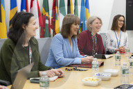 Rachel Reeves UK Chancellor of the Exchequer attends IMF Spring meetings