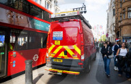 Metropolitan Police Facial Recognition van parked in Oxford Street, London, UK. 