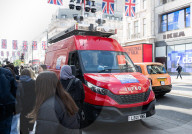 Metropolitan Police Facial Recognition van parked in Oxford Street, London, UK. 