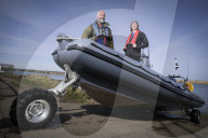 Amphibious Sealegs boat brings Bond-style glamour to RSPB in Northumberland