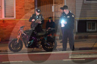 NYPD Highway Collision Investigation Squad At The Scene On Woodhaven Boulevard And Myrtle Avenue In Forest Park Queens New York
