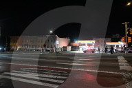 NYPD Highway Collision Investigation Squad At The Scene On Woodhaven Boulevard And Myrtle Avenue In Forest Park Queens New York