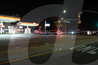 NYPD Highway Collision Investigation Squad At The Scene On Woodhaven Boulevard And Myrtle Avenue In Forest Park Queens New York