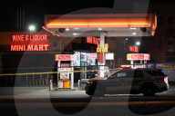 NYPD Highway Collision Investigation Squad At The Scene On Woodhaven Boulevard And Myrtle Avenue In Forest Park Queens New York