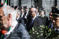 The Deposition Of The Crowns In Memory Of The Fallen Of The Resistance During The 80th Liberation Day At Sacrario Dei Caduti Milanesi In Milan