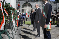 The Deposition Of The Crowns In Memory Of The Fallen Of The Resistance During The 80th Liberation Day At Sacrario Dei Caduti Milanesi In Milan