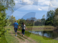 Couples Out For A Walk In Nature