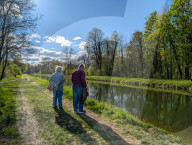 Couples Out For A Walk In Nature