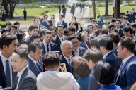 Former President Moon Jae-in Attends 7th Anniversary Of April 27 Inter-Korean Panmunjom Declaration