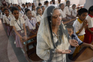Mass Following The Death Of Pope Francis In Kolkata, India
