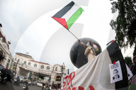 Solidarity Action For Palestine During The Commemoration Of The 70th Asia Africa Conference In Bandung, Indonesia