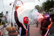Solidarity Action For Palestine During The Commemoration Of The 70th Asia Africa Conference In Bandung, Indonesia