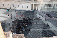 Funeral of Pope Francis Bergoglio on the steps of St. Peter's Basilica April 26, 2025