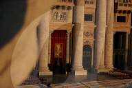 Funeral of Pope Francis Bergoglio on the steps of St. Peter's Basilica April 26, 2025