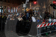Pilgrims Wait For Pope Francis' Funeral