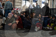 Pilgrims Wait For Pope Francis' Funeral