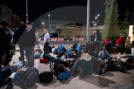 Pilgrims Wait For Pope Francis' Funeral