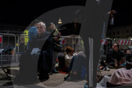 Pilgrims Wait For Pope Francis' Funeral