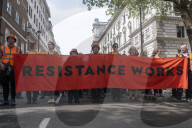 Activists Belonging To Climate Protest Group 'Just Stop Oil' March From Westminster To Waterloo, London In The Group's Final Protest On 26 April 2025