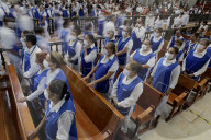 Pope Francis Bids Farewell At The Metropolitan Cathedral Of Mexico City
