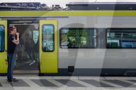 Conductor Giving Departure Signal