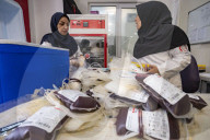 Iranians Attend To Donate Blood For Massive Blast Victims