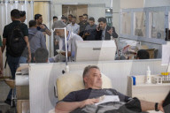 Iranians Attend To Donate Blood For Massive Blast Victims
