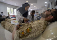 Iranians Attend To Donate Blood For Massive Blast Victims