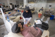 Iranians Attend To Donate Blood For Massive Blast Victims