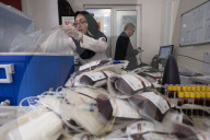Iranians Attend To Donate Blood For Massive Blast Victims