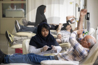 Iranians Attend To Donate Blood For Massive Blast Victims