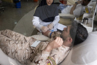Iranians Attend To Donate Blood For Massive Blast Victims