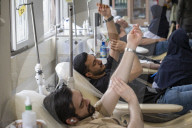 Iranians Attend To Donate Blood For Massive Blast Victims