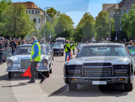 Vintage Cars Arriving At Munich Classic Car Meeting