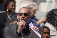 House Minority Leader Hakeem Jeffries (D-NY) And Sen. Cory Booker (D-NJ) Led A Protest On Capitol Hill Sitting On The Steps Of The House Of Representatives