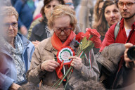 Bella Ciao, Milano! Demonstration For The 80th Anniversary Of The Liberation Of Italy From Nazi-fascism (25 April 1945-2025) In Front Of The Piccolo Teatro Grassi In Via Rovello In Milan
